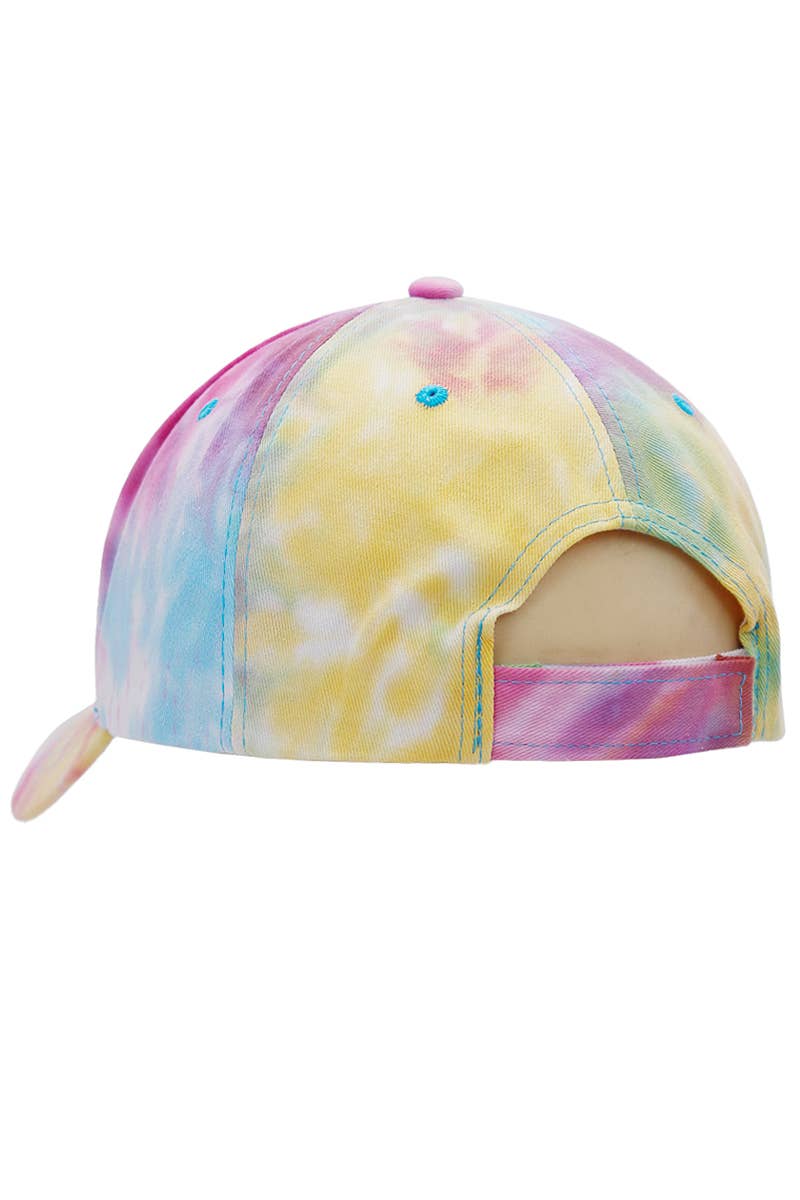 Cap Zone – wholesale Baseball cap – Women's – Breast Cancer Awareness Tie Dye Baseball Cap2