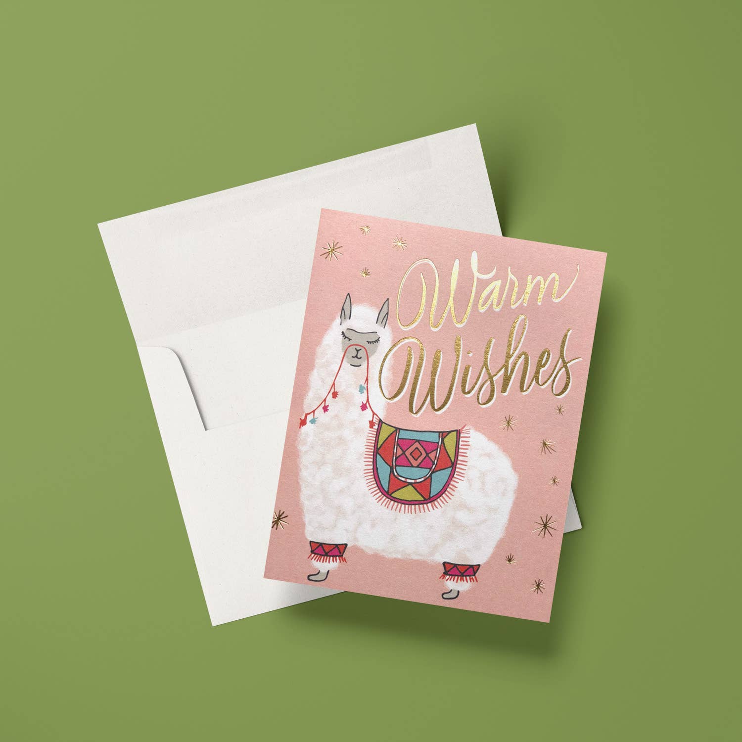 Antiquaria - Wholesale Christmas Card - Alpaca Warm Wishes Christmas Greeting Card2