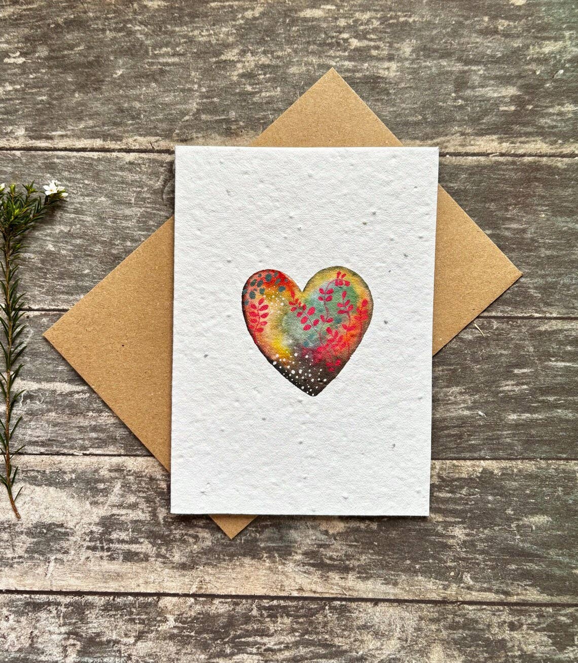 Erika's Whimsical Art – wholesale Love card – Plantable Seed Paper Love Card, Blank Inside