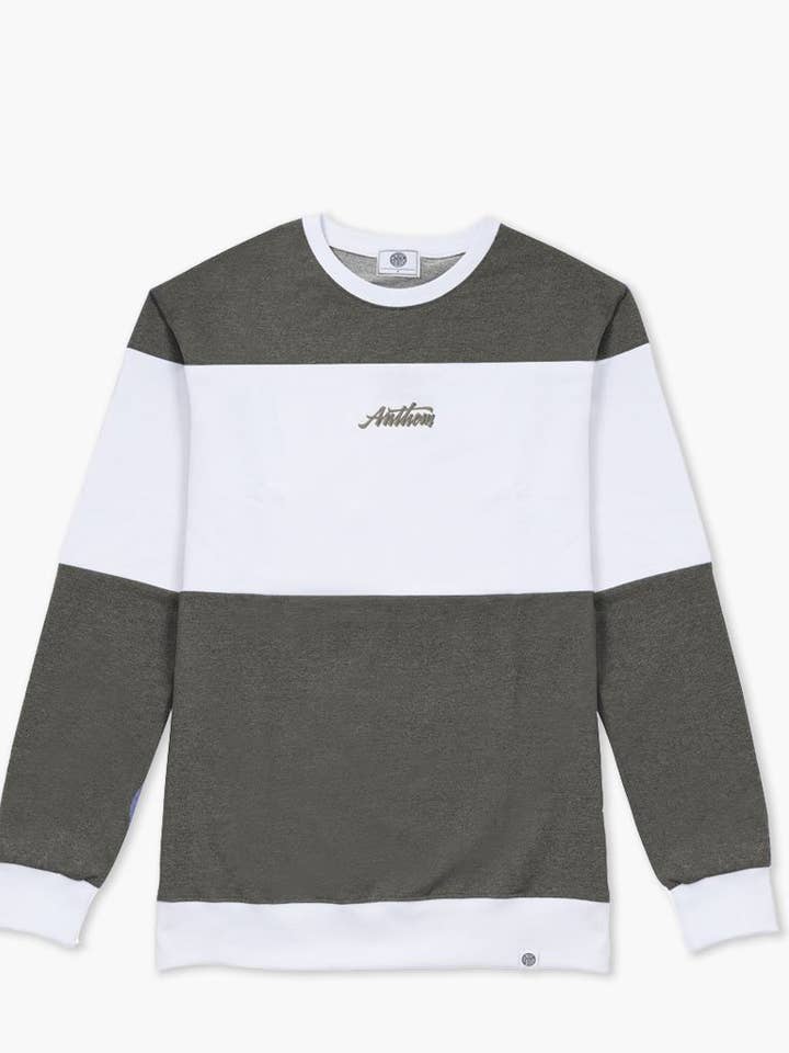 Teken Denim ronde hals voor wholesale door Anthem Brand Co. ®