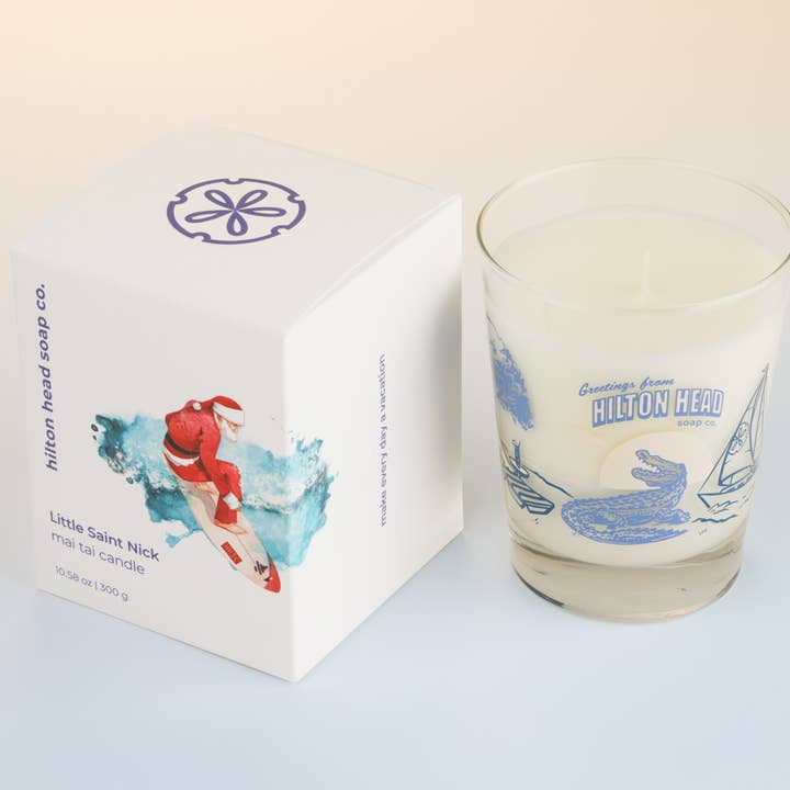 Little Saint Nick™ Mai Tai Candle for wholesale by Hilton Head Soap Co.