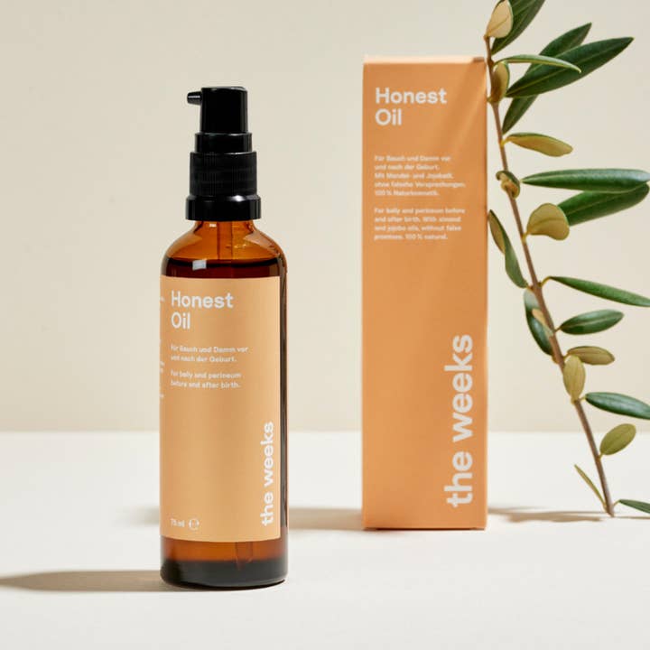 Honest Oil - Vårdande olja för kropp, mage, ärr och mellangård för wholesale av the weeks