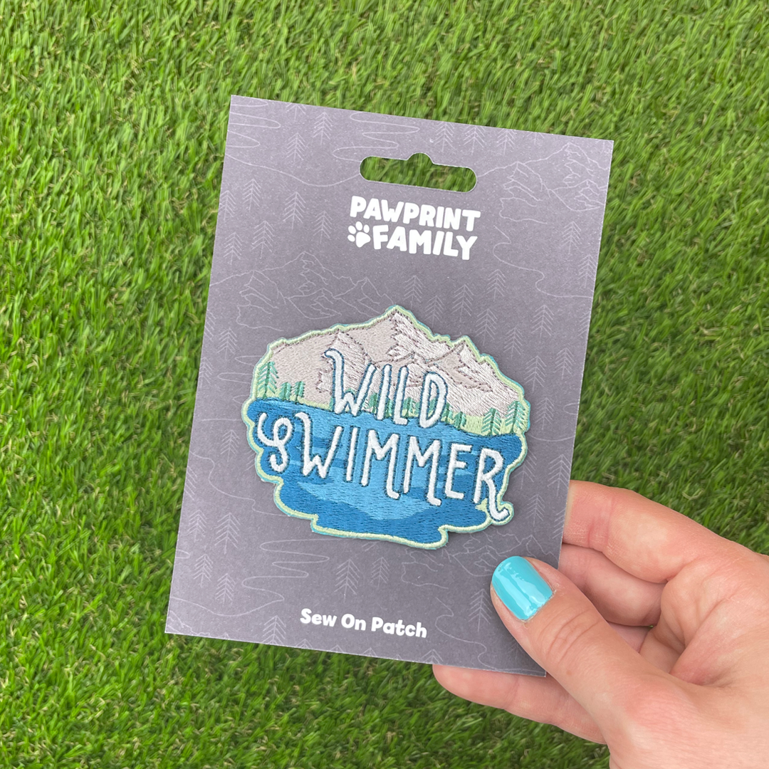 Pawprint Family - Wholesale Patch - Wild Swimmer Sew On Patch2