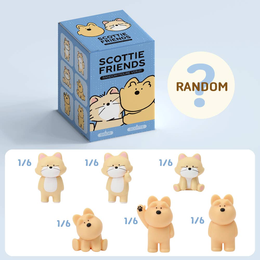 K-Wonderland - Vendita all'ingrosso Figurina giocattolo - Bambini - Scottie Friends Figura Casuale Ver. 011