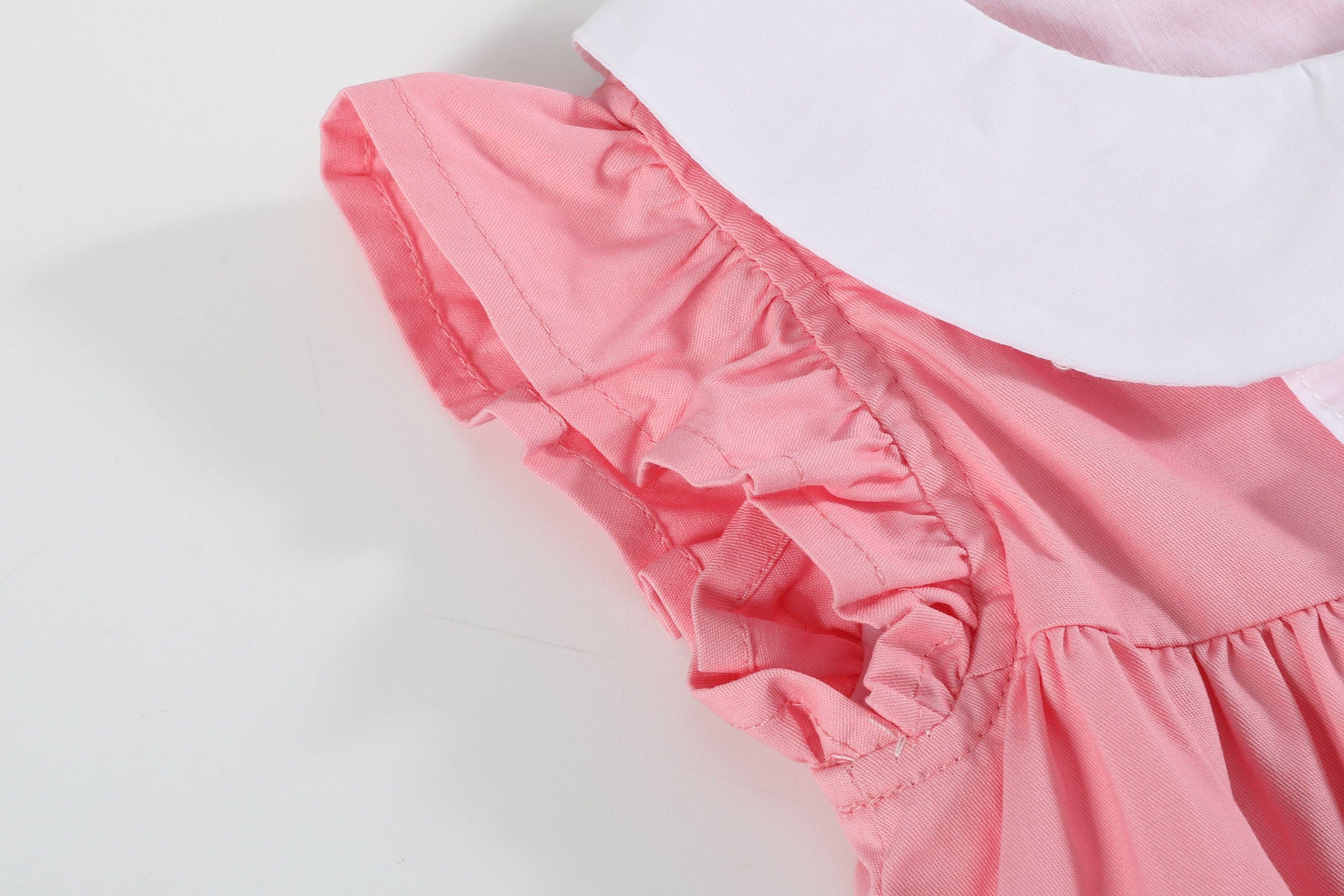 Lil Cactus - Wholesale Dress - Kids - Pink and Red Heart Vatine's Ruffle Dress5