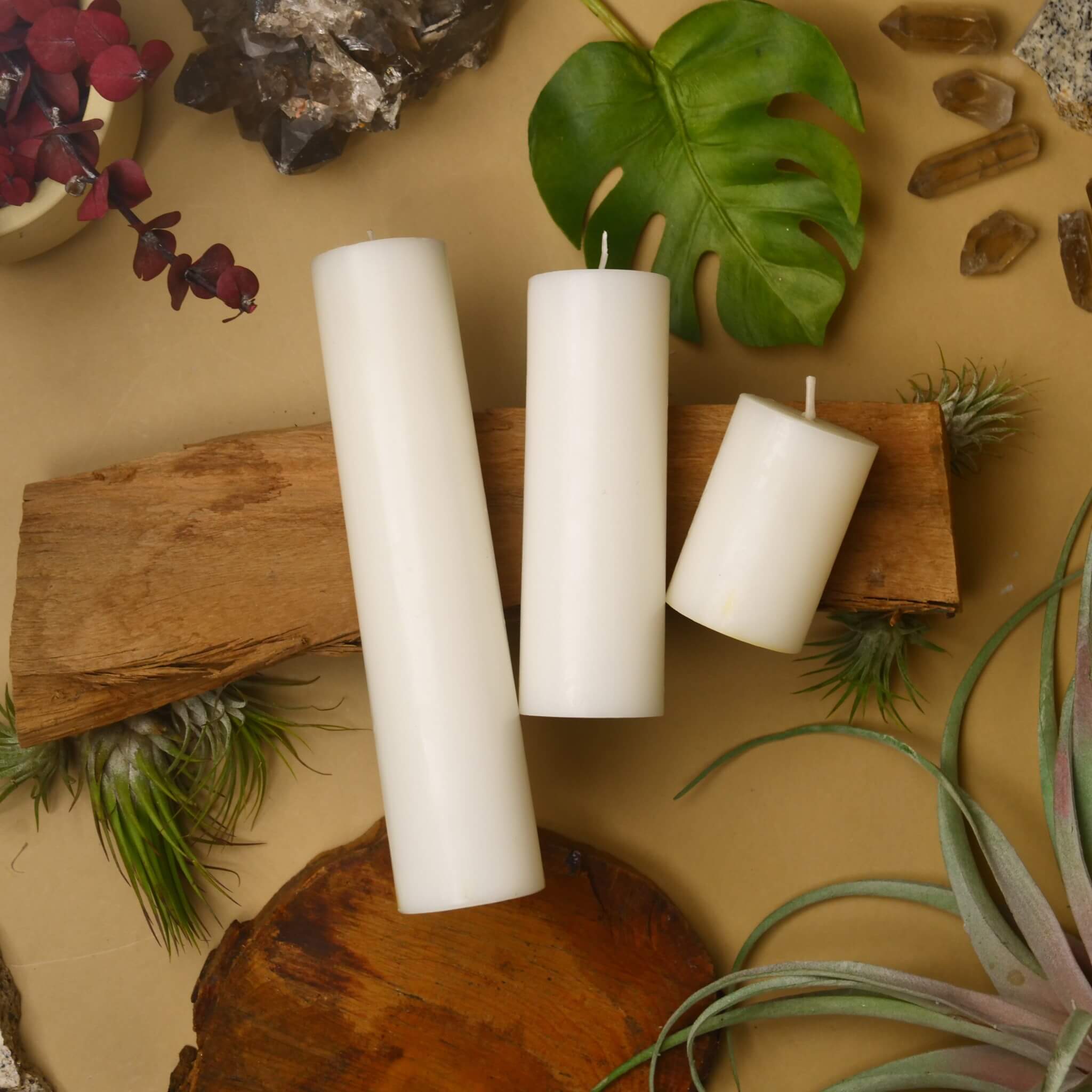 ENVIRONMENT - Wholesale Zuilkaars - Witte pilaarkaarsen24