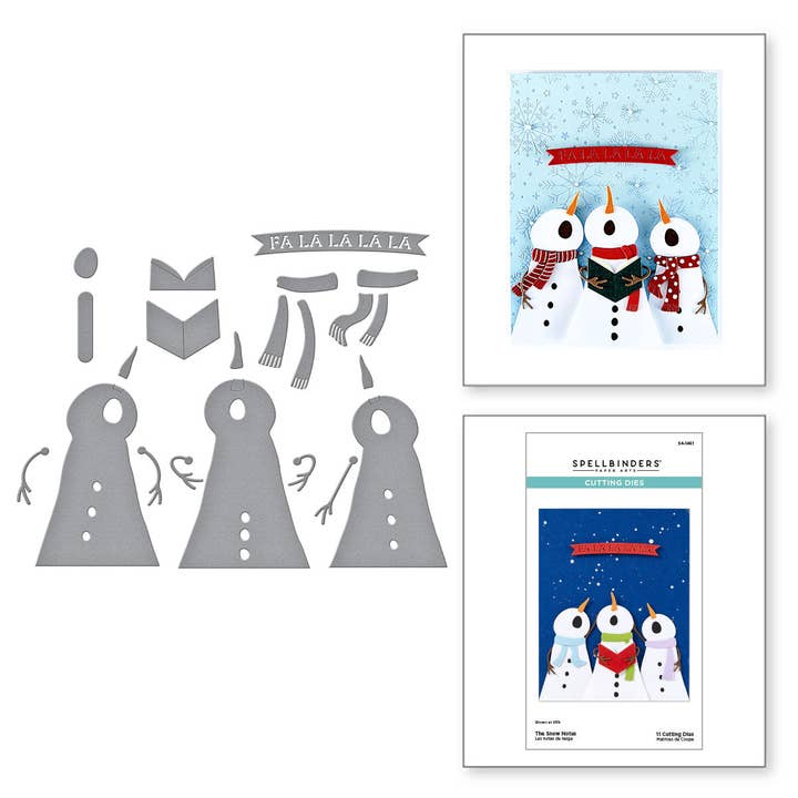 Les matrices gravées Snow Notes de la collection Wonderland pour la vente par Hero Arts + Spellbinders Wholesale