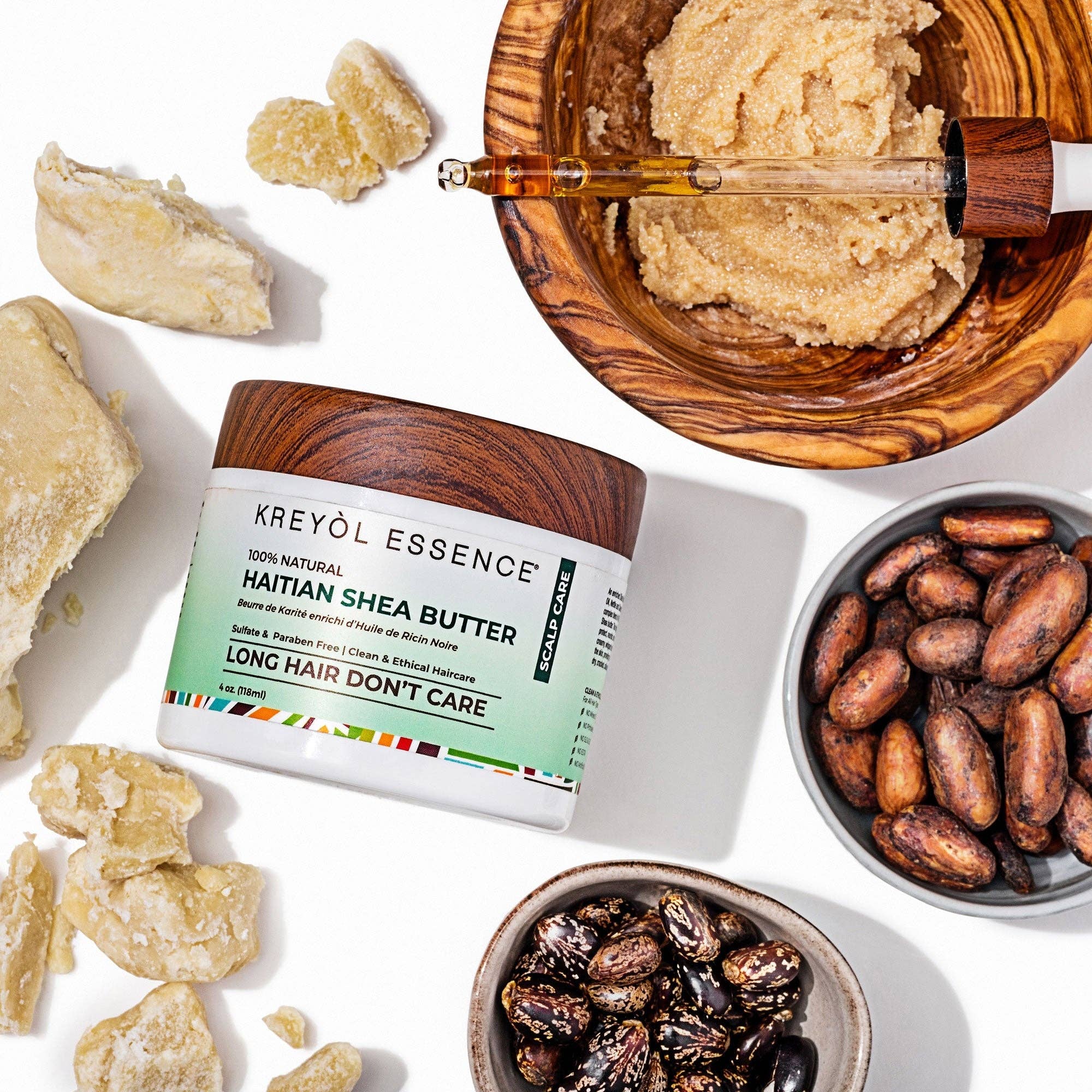 Kreyol Essence - Vendita all'ingrosso Balsamo/burro per il corpo - Burro di karitè haitiano: burro per capelli + corpo (4oz) | Confezione da 63