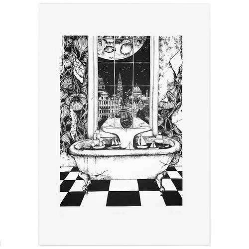 Limited Edition screen print Brussels Girl for wholesale by amesea