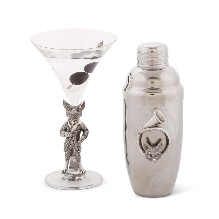 Vagabond House - Wholesale Cocktail/Liquor Glass - Hunting Dressed Fox Cocktail / Martini Glass2