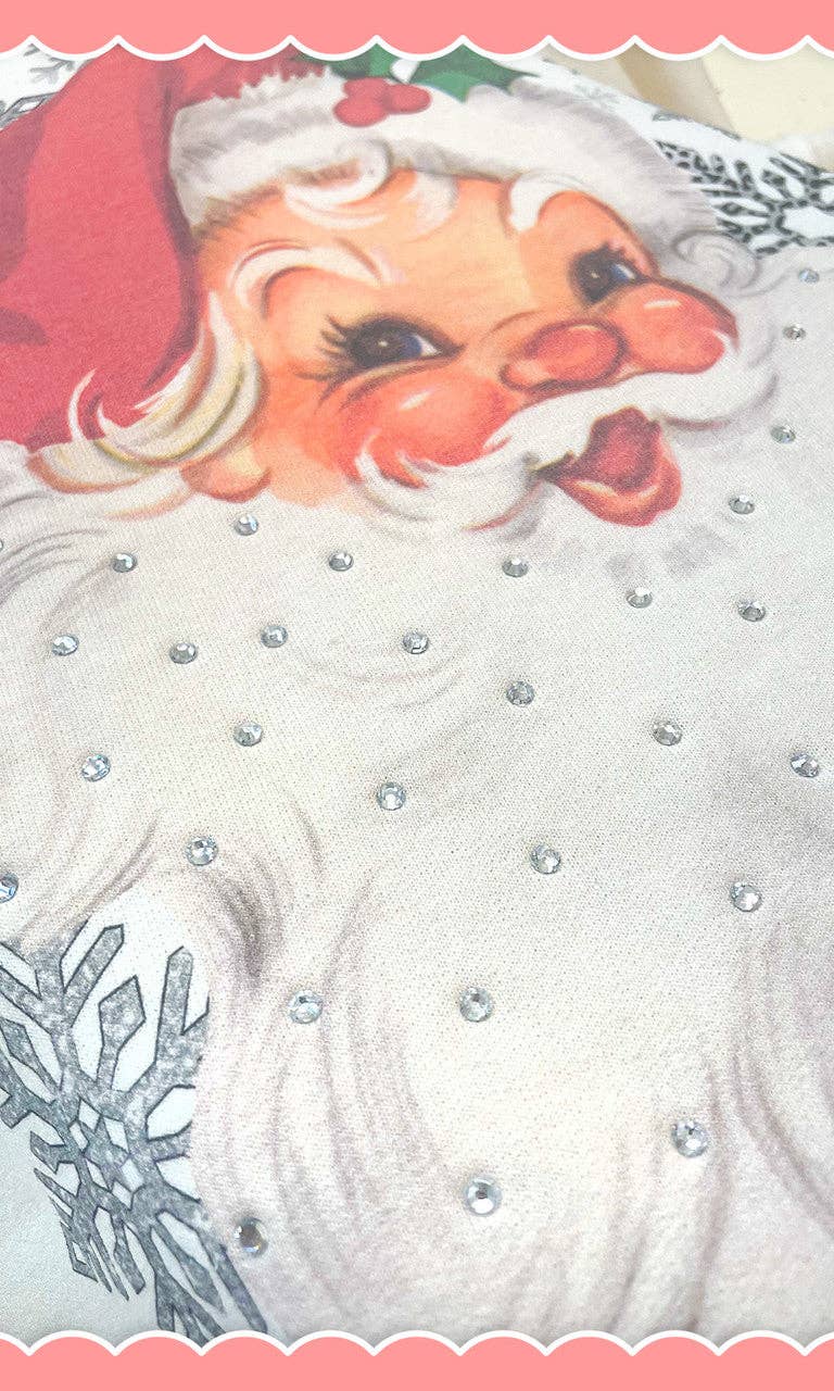 Sugar Stitch - Vente T-shirt à imprimés – femme - Chemise à manches longues graphique vintage en forme de père Noël3