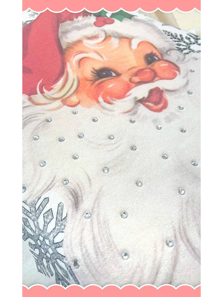 Sugar Stitch - Vente T-shirt à imprimés – femme - Chemise à manches longues graphique vintage en forme de père Noël3