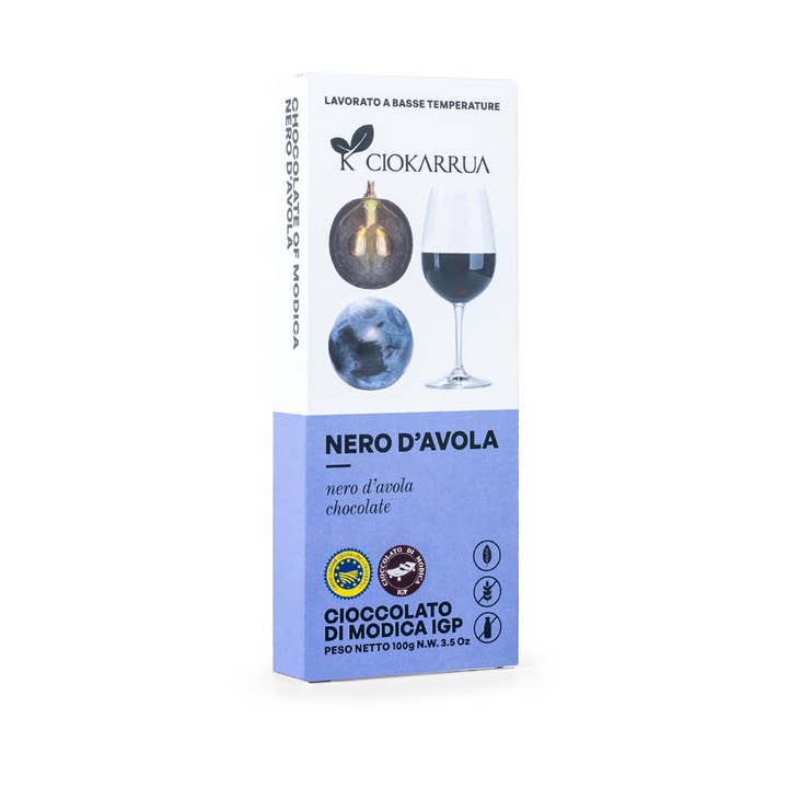 Modica IGP Nero d'Avola chocolate 100 gr for wholesale by Ciokarrua