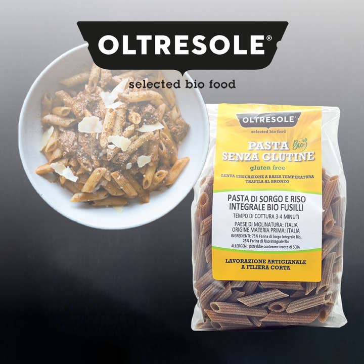 Oltresole - Vendita all'ingrosso Pasta - PASTA DI SORGO E RISO BIO PENNE 350 g7