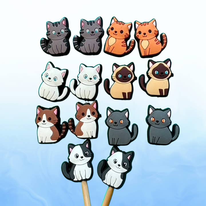 Knitting Needle Point Protectors - Cat Breeds Kitty Pets for wholesale by Comma Craft Co
