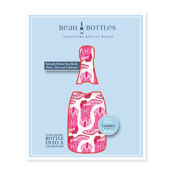 Beau Bottles - Wholesale Wine Gift Bag - Beau Bottles Cowgirl - MINI Prosecco Collection - Six Pack5