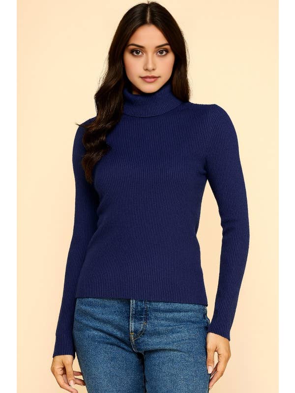 MIO WHOLESALE - Wholesale Knitted jumper – Women′s - CTN03 CLASSIC TURTLE NECK LONG SLEEVE KNIT SWEATER1