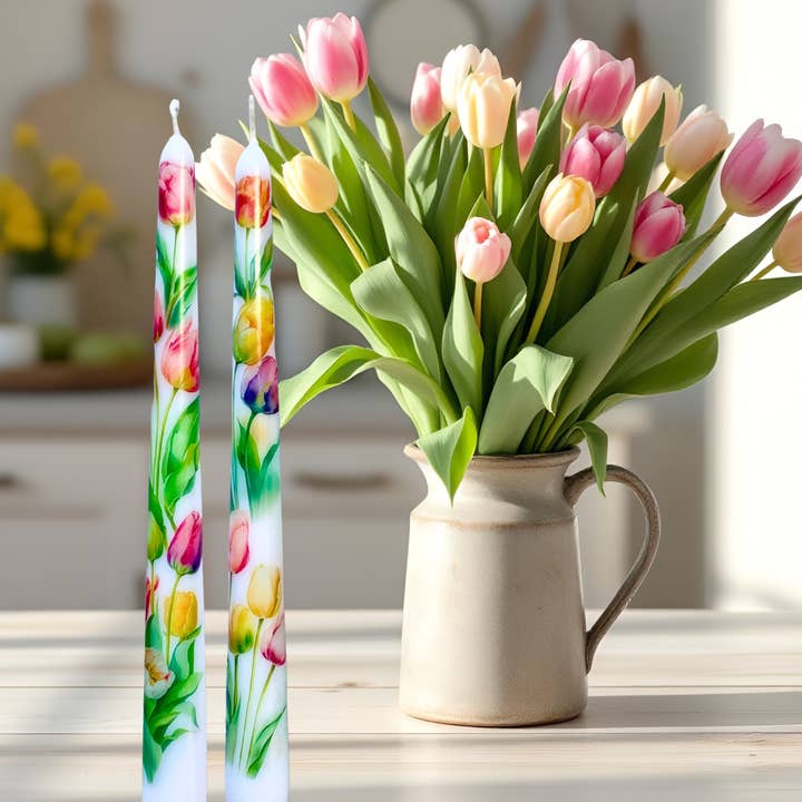 Designs by Michaela - Wholesale Tapered Candle/Candlestick - Tulip Taper Candles for Home Decor and Gifts5
