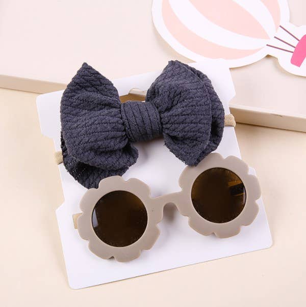 Little Trendy - Wholesale Sunglasses - Kids - Baby Kids Sunglasses and Headband 2pcs Set4