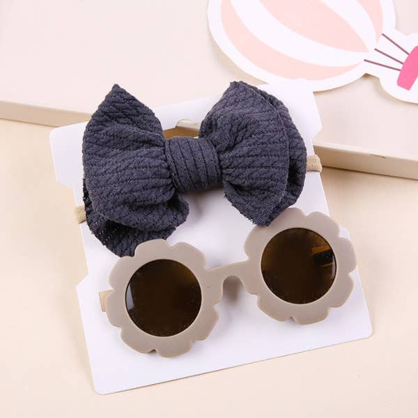 Little Trendy - Wholesale Sunglasses - Kids - Baby Kids Sunglasses and Headband 2pcs Set4