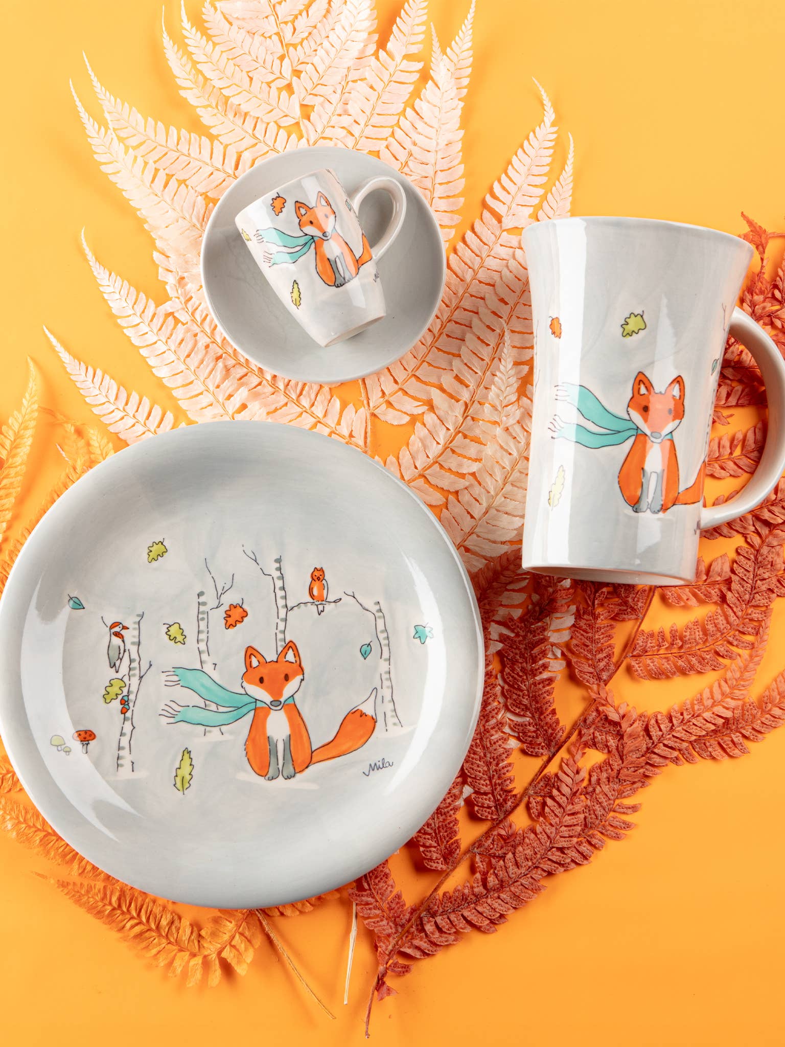 Mila Design - Vendita all'ingrosso Teiere - Set tè con volpe astuta Mila Design1