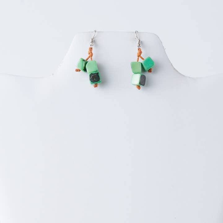 TaguArtsy – wholesale Dangle earrings – Toya organic tagua squares earrings5