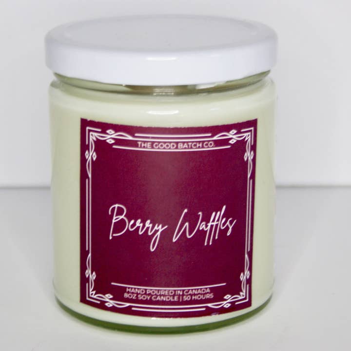 Berry Waffles - 8oz Soy Candle for wholesale by The Good Batch Co.