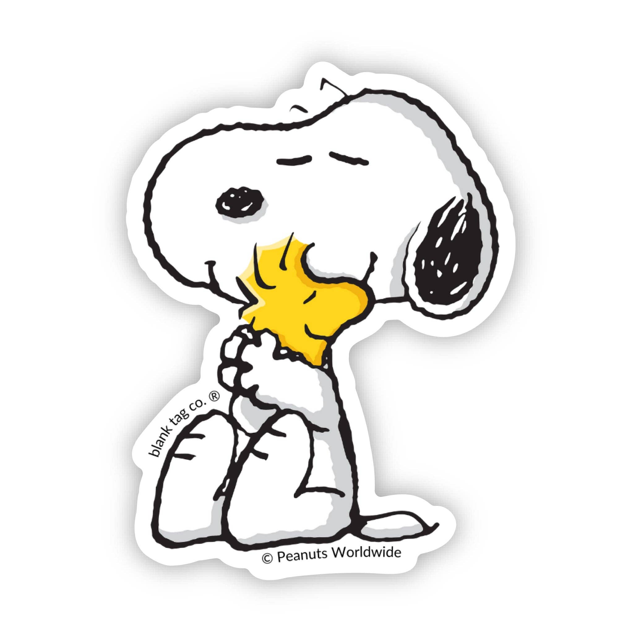 Blank Tag Co. - Waterproof Stickers - Wholesale Sticker - Peanuts® Waterproof Sticker - Snoopy Hugging Woodstock