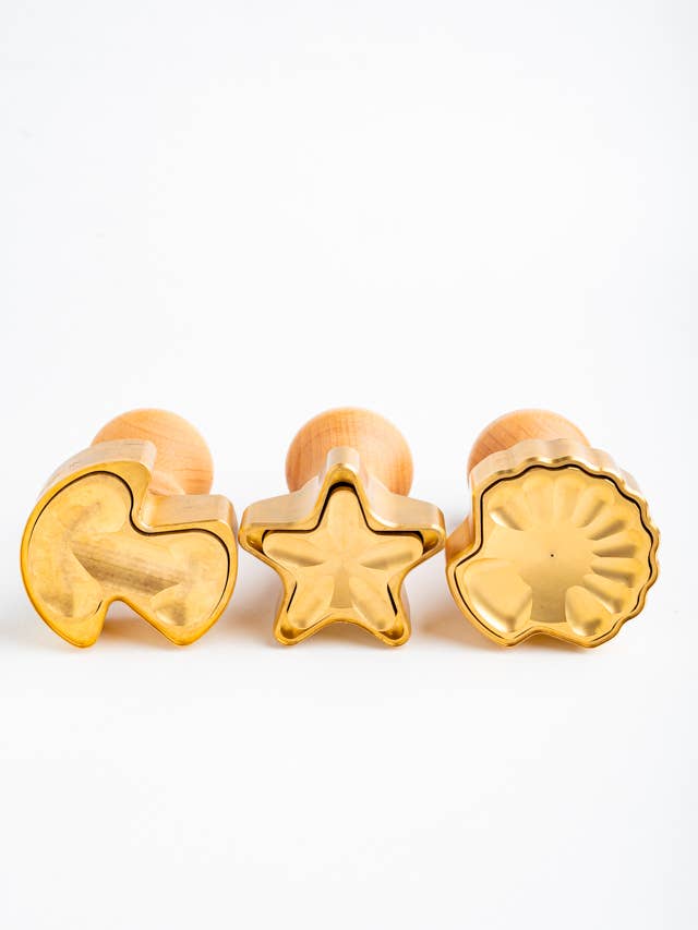 Pasta Tools Bundle: 3 Ravioli Stamps (Star,Shell,Mushroom for wholesale by LA GONDOLA