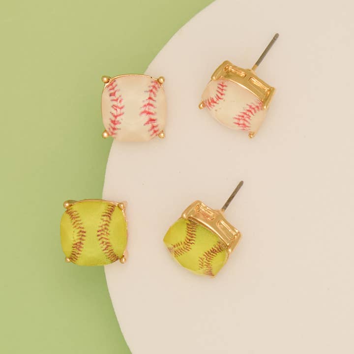 Gameday Cushion Cut Softball Post Stud Earrings and other Purchase Wholesale softball hat. Free Returns & Net 60 Terms on Faire trending on Faire.