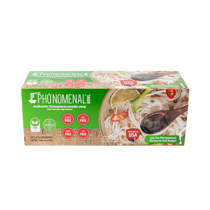 Phonomenal - Wholesale Ramen - Pho’nomenal Bowl Instant Veggie Pho (Case of 6 Bowls)5