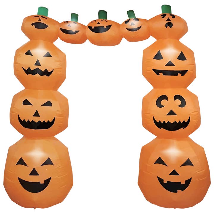 Lexi Home - Wholesale Inflatables - Eerie 8-Foot Pumpkin Arch Outdoor Halloween LED Inflatable