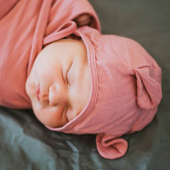 Classic - Bear Bonnet (Rose) for wholesale by Little Wears