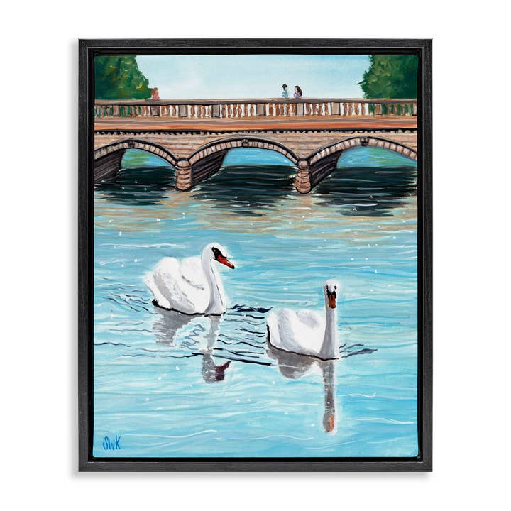 Park In The City Swans Floating Frame for wholesale by Stupell Industries