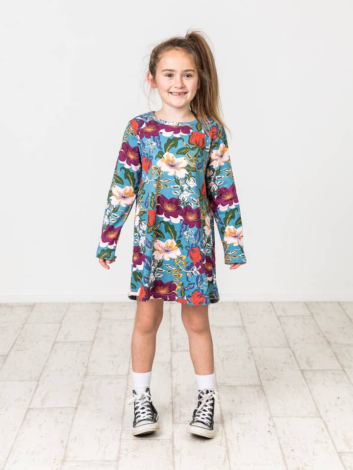 ROBE CŒUR FLORALE D'HIVER KR1225 pour la vente par Radicool Kids
