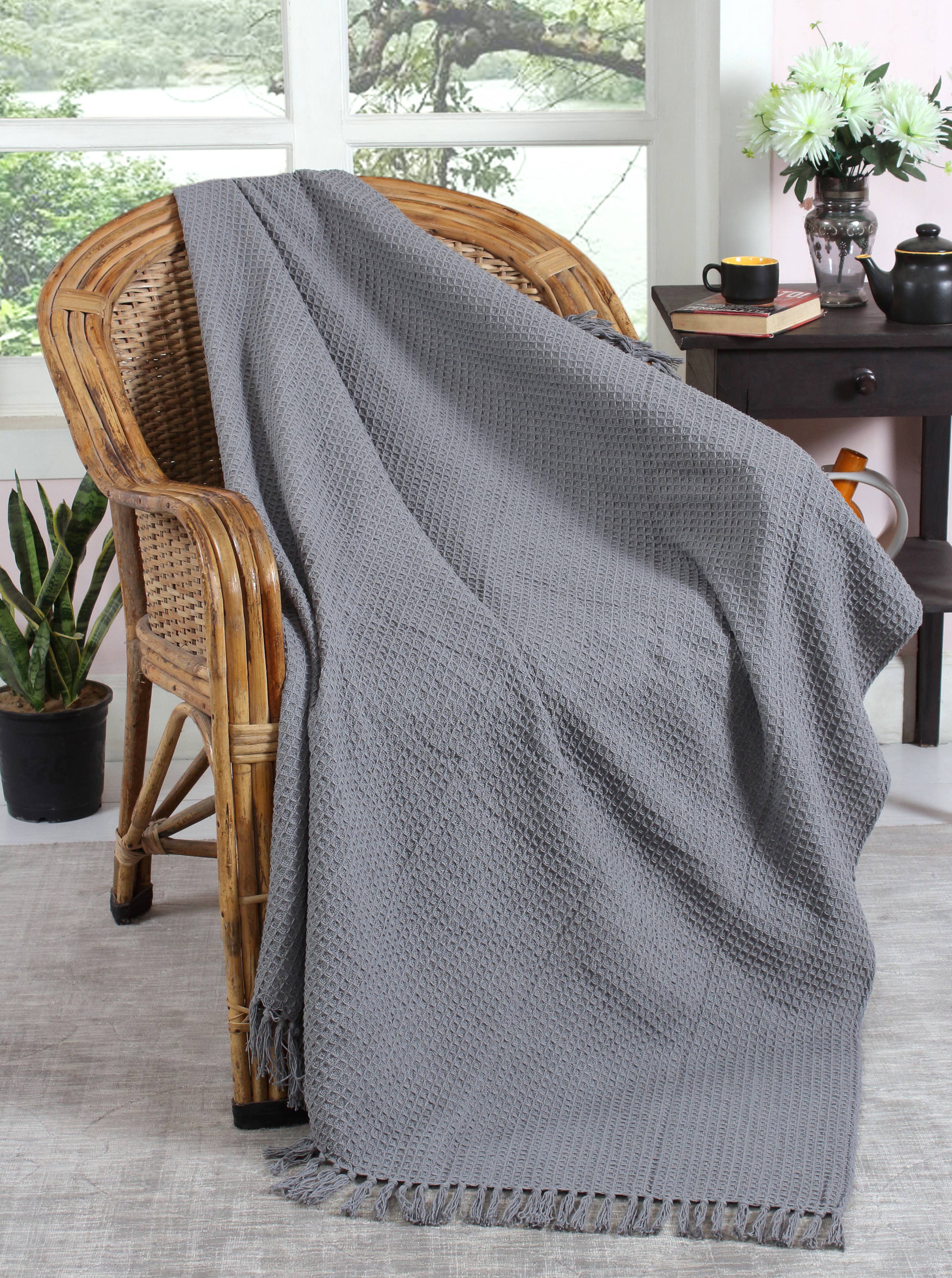 Fabstyles - Vendita all'ingrosso Plaid - Plaid in cotone di alta qualità con motivo a nido d'ape Fabstyles24