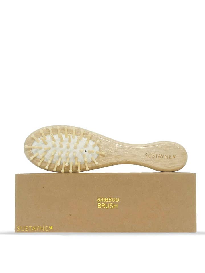 6" Bamboo Brush in Eco-Friendly Kraft Carboard Box for wholesale by Sustayne