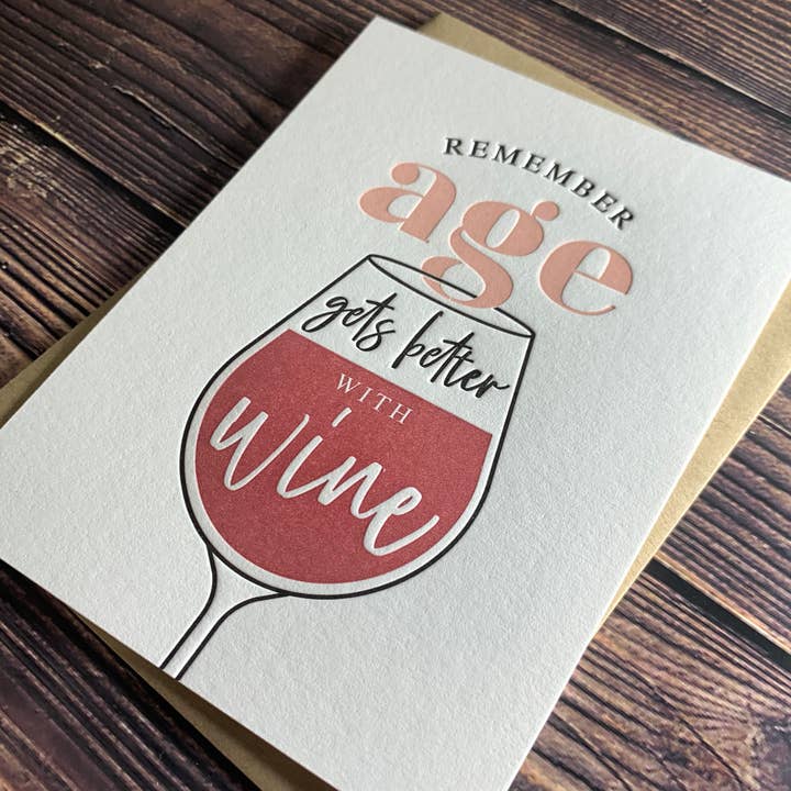 Kincaid Creative - Wholesale Birthday Card - Funny Wine Birthday Card. Wine Friend Card. Cards for her.