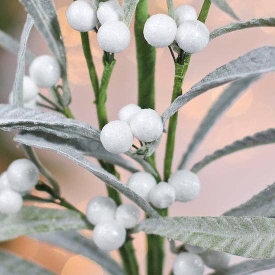 Factory Direct Craft - Wholesale Artificial Flowers - Artificial Mistletoe Stem for Christmas Holiday Decorations1