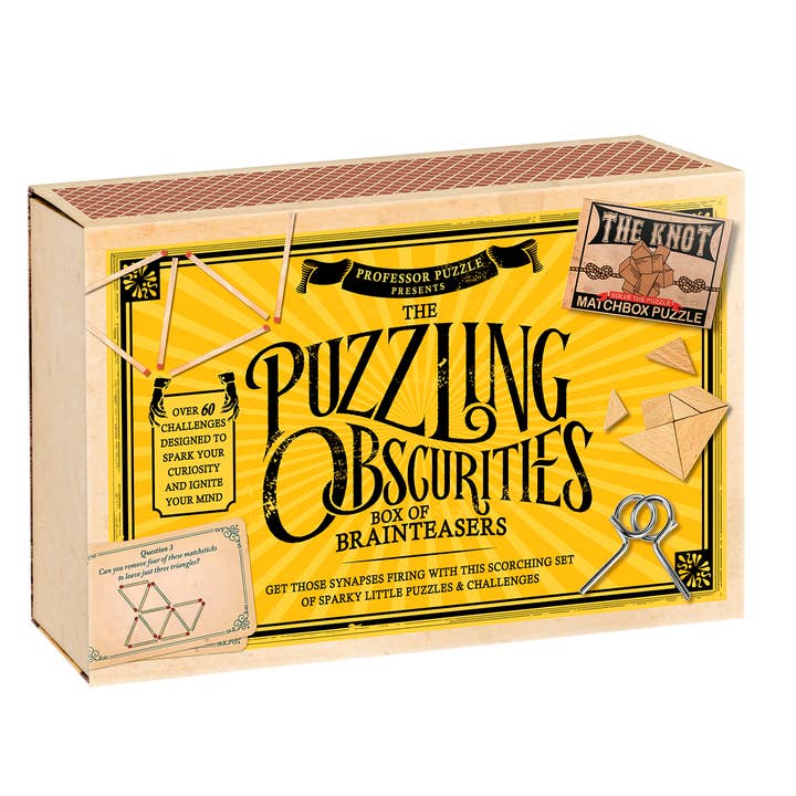 Professor Puzzle USA, Inc. - Wholesale Puzzle - Adult - Puzzling Obscurities Mix of Brainteasers in Matchbox0