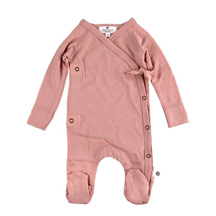 Lille Barn - Wholesale Jumpsuit - Baby - Wool playsuit/bodysuit — Merino Wool - Misty Rose