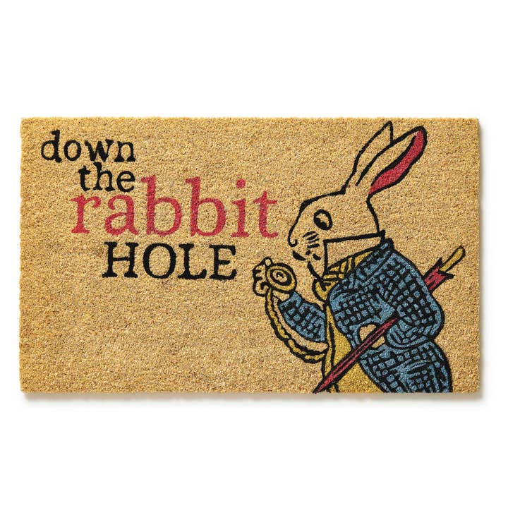 Victoria and Albert Museum Down the Rabbit Hole Coir Doormat for wholesale by Entryways