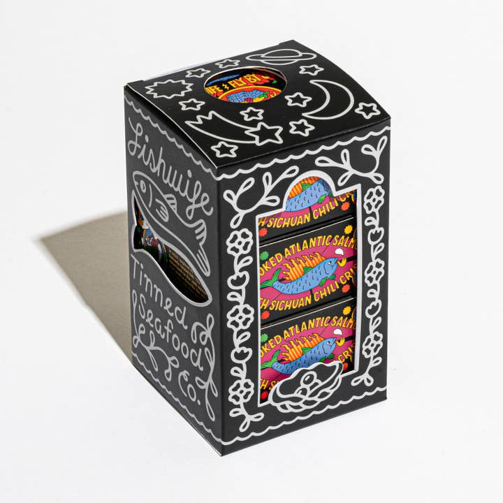 Fishwife - Wholesale Tinned Fish - Smoked Salmon with Fly By Jing Trio