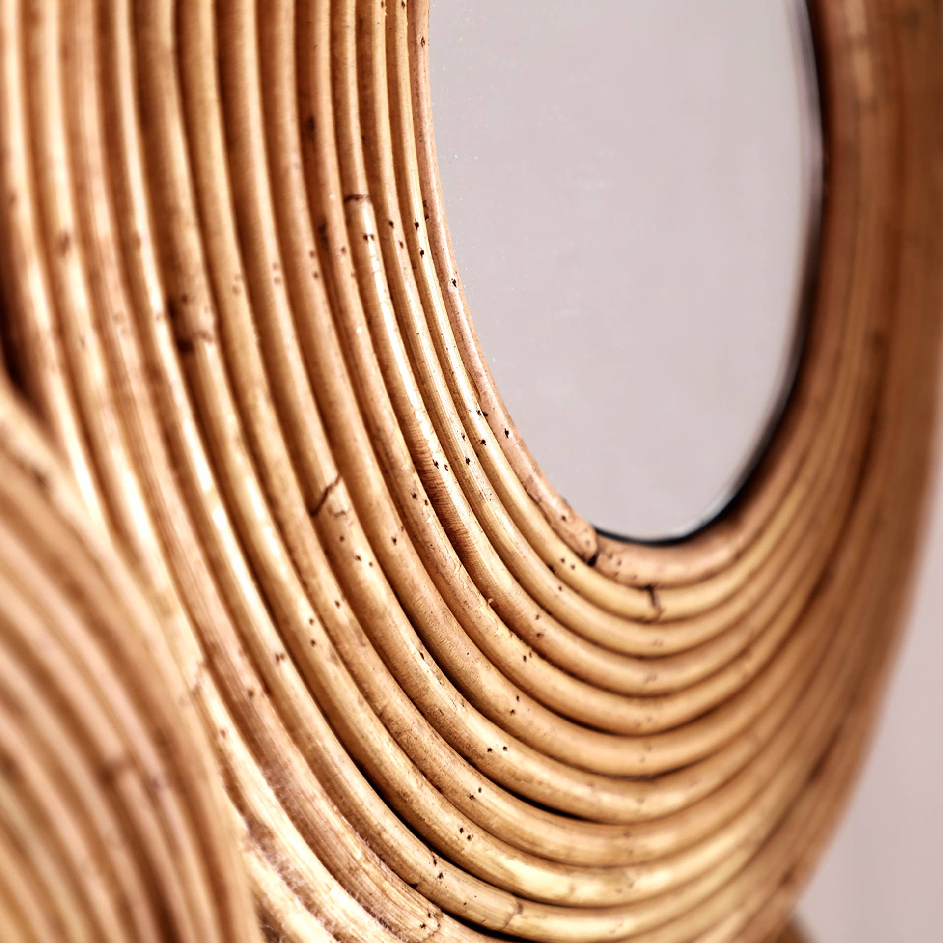 Kodu Home Design - Wholesale Wall Mirror - Mirror, Bamboo, in Natural Color, 72x8x64cm3