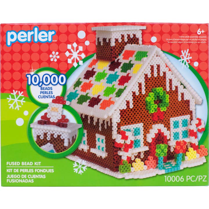 Anker Play Products - Wholesale DIY Craft Kit - Kids - Perler Beads Gingerbread Theme House Kit