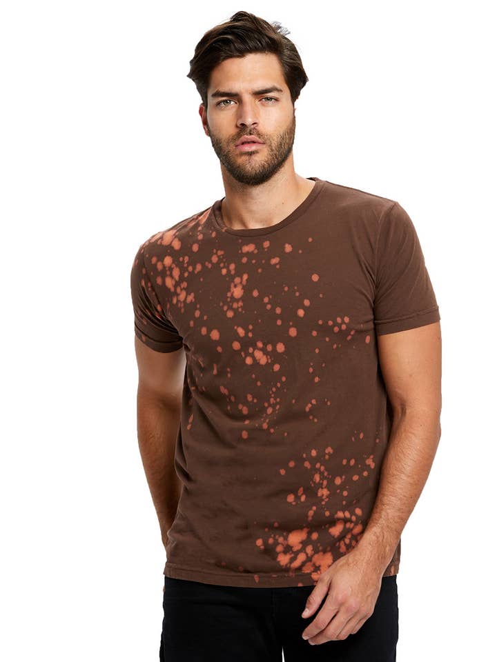 Unisex Fine Jersey Garment Dye Splatter Tee, 40 singles for wholesale by US Blanks
