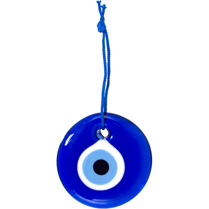 Talismán de ojo turco de vidrio redondo azul de 3,8 cm (unidad) para venta al por mayor de Kheops International
