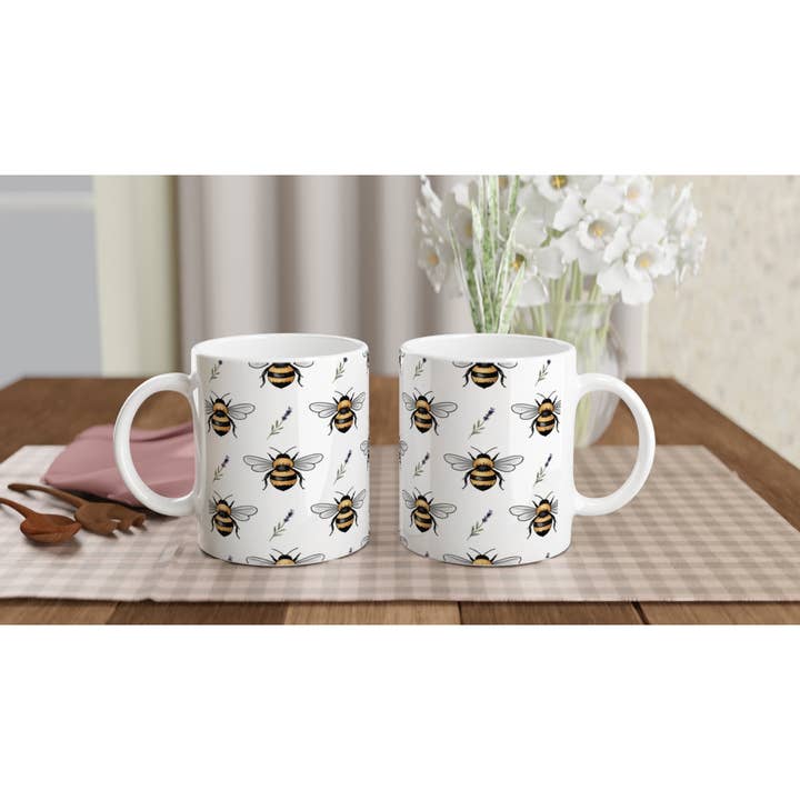 Aminelle & Willow - Wholesale Coffee mug - Colorful Bee Design Ceramic Mug - Insect Lover Gift2