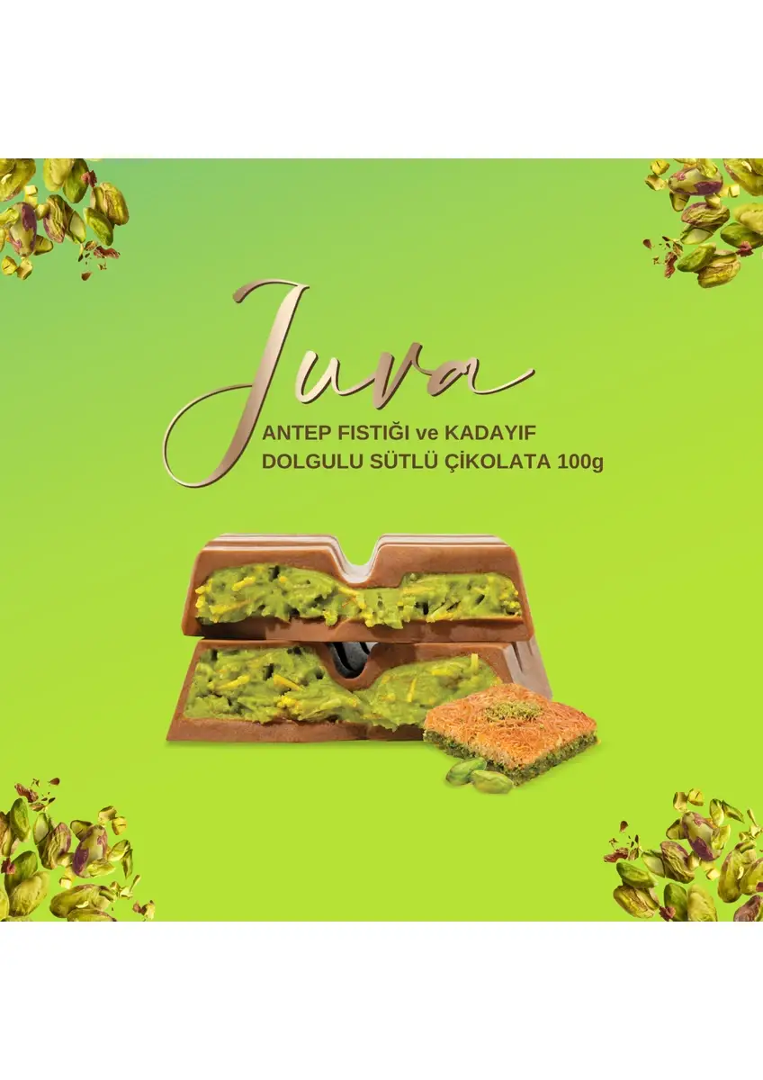 Pistest - Wholesale Chocolate Bar - Juva Dubai Chocolate with Pistachios and Kadayif 100g1