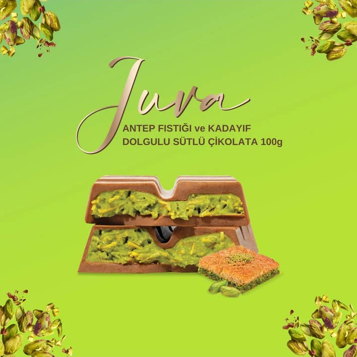 Pistest - Wholesale Chocolate Bar - Juva Dubai Chocolate with Pistachios and Kadayif 100g1